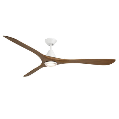 Modern Forms Fans - FR-D2504-72L-MW/DK - 72"Ceiling Fan - Carve - Matte White/Distressed Koa