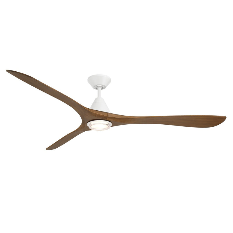 Modern Forms Fans - FR-D2504-72L-MW/DK - 72"Ceiling Fan - Carve - Matte White/Distressed Koa