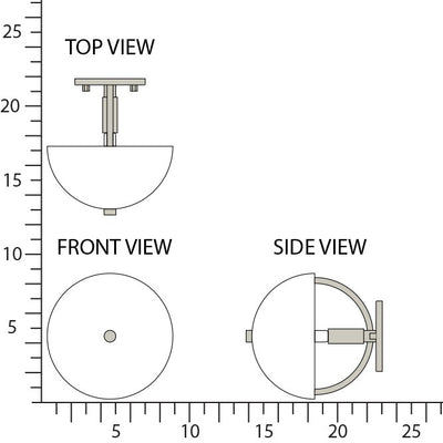 Robert Abbey - P604WHT - One Light Wall Sconce - Mavisten Edition Copernica - Pewter w/White Painted Metal