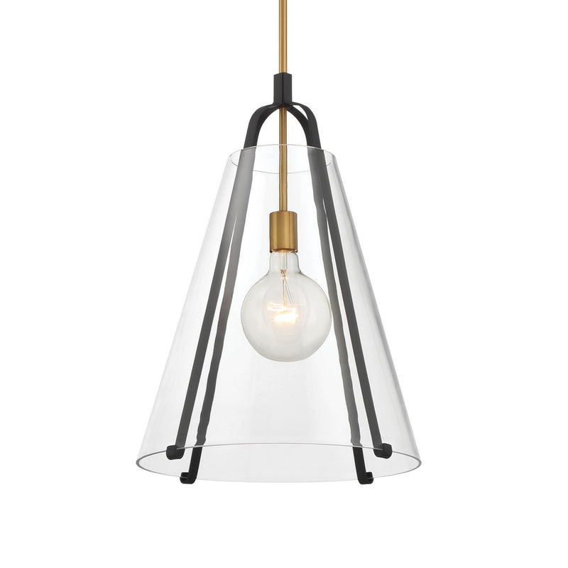 Minka-Lavery - 131-782 - One Light Pendant - Paxos - Legacy Brass & Sand Coal