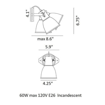 Stirrup 1 Single Wall Light