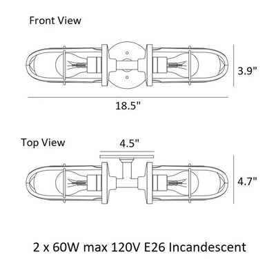 Weatherproof Ship's Double Well Glass