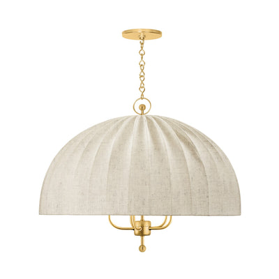 Hudson Valley - CB5855-AGB - Five Light Chandelier - Palmetto - Aged Brass