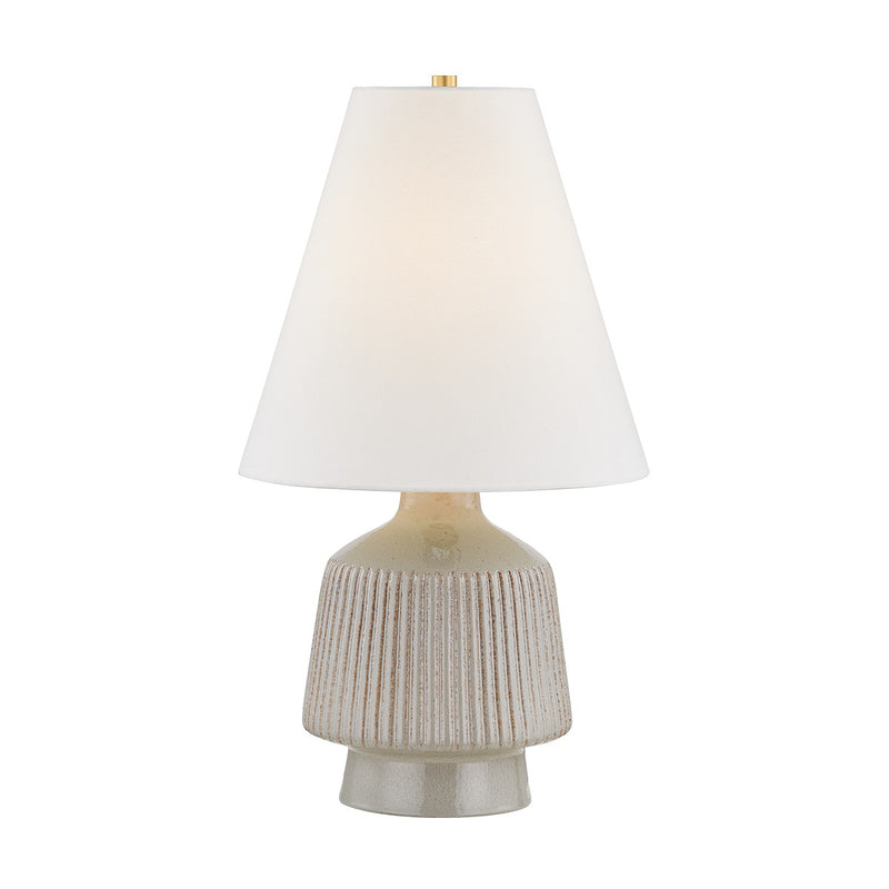 Hudson Valley - CBL5128-AGB/CCN - One Light Table Lamp - King - Aged Brass/Ceramic Coccon