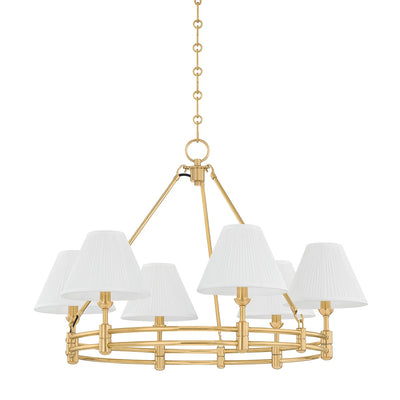Hudson Valley - MDS1800-AGB - Six Light Chandelier - Howard - Aged Brass