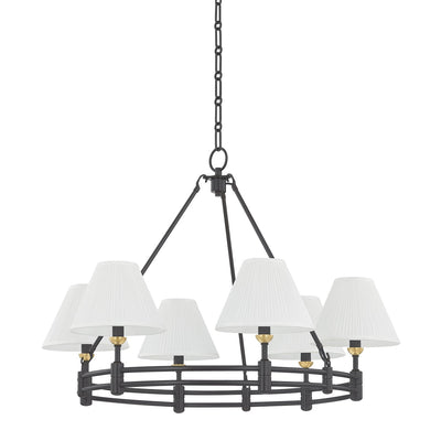 Hudson Valley - MDS1800-AGB/DB - Six Light Chandelier - Howard - Aged Brass/Distressed Bronze