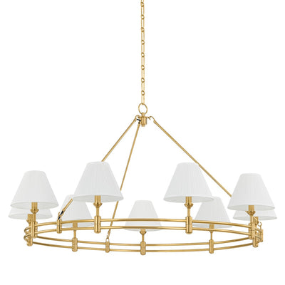 Hudson Valley - MDS1801-AGB - Nine Light Chandelier - Howard - Aged Brass