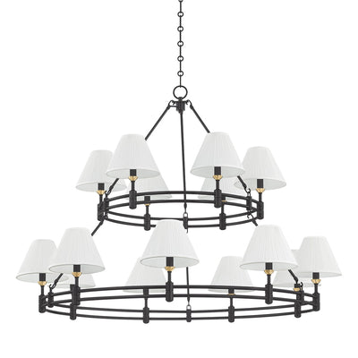 Hudson Valley - MDS1802-AGB/DB - 15 Light Chandelier - Howard - Aged Brass/Distressed Bronze
