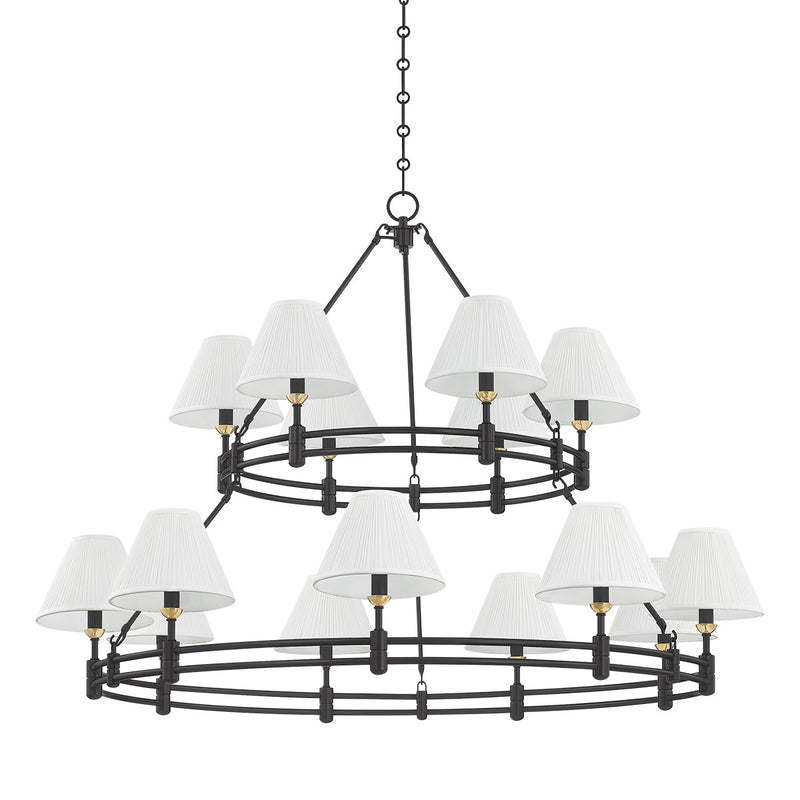 Hudson Valley - MDS1802-AGB/DB - 15 Light Chandelier - Howard - Aged Brass/Distressed Bronze