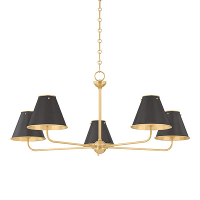 Hudson Valley - MDS2000-AGB/DB - Five Light Chandelier - Burghley - Aged Brass/Distressed Bronze