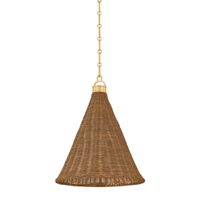 Hudson Valley - MDS2102-AGB - One Light Pendant - Kensington - Aged Brass
