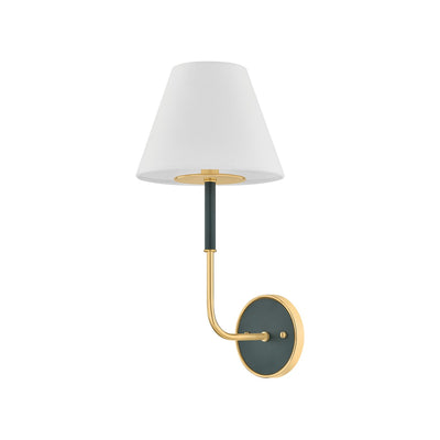 Hudson Valley - MDS2200-AGB/SSG - One Light Wall Sconce - Wedgewood - Aged Brass/Soft Studio Green