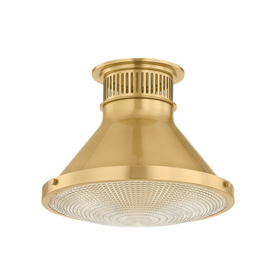 Hudson Valley - MDS2402-AGB - One Light Flush Mount - Highclere - Aged Brass