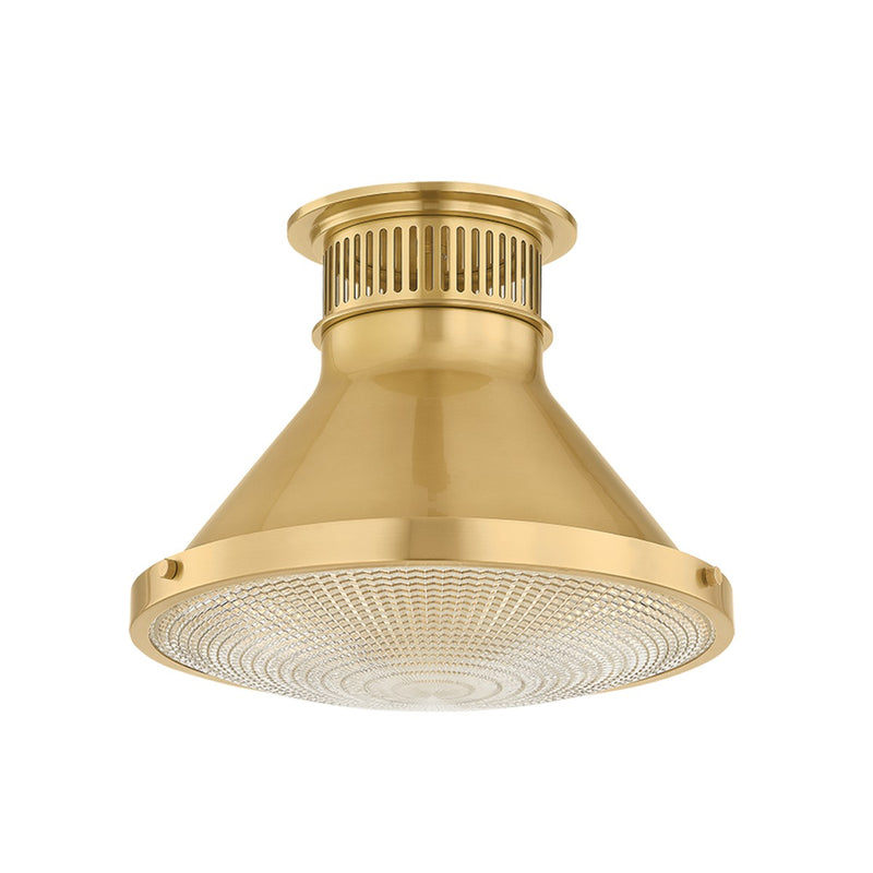 Hudson Valley - MDS2402-AGB - One Light Flush Mount - Highclere - Aged Brass