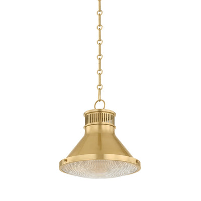 Hudson Valley - MDS2404-AGB - One Light Pendant - Highclere - Aged Brass