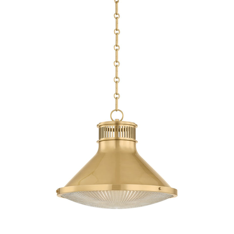Hudson Valley - MDS2405-AGB - One Light Pendant - Highclere - Aged Brass