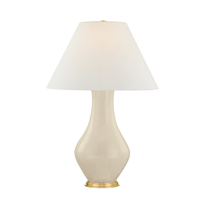Hudson Valley - MDSL2700-AGB/CFM - One Light Table Lamp - Hanslope - Aged Brass/Ceramic French Muslin
