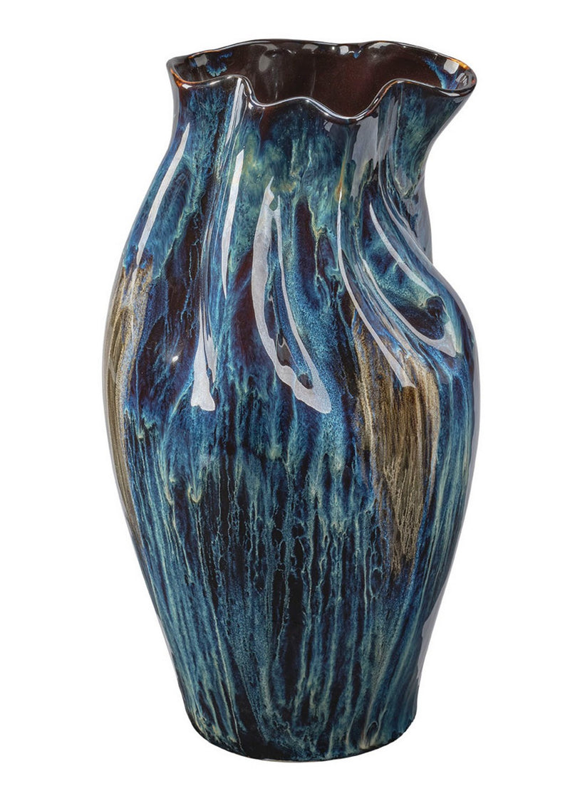 Jamie Young Co - 7WHIR-LGBL - Vase - Whirl - Blue