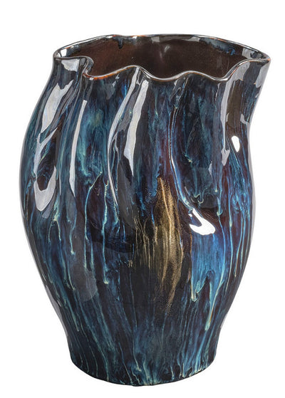 Jamie Young Co - 7WHIR-MDBL - Vase - Whirl - Blue