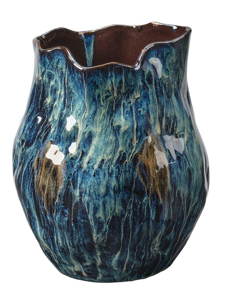 Jamie Young Co - 7WHIR-SMBL - Vase - Whirl - Blue