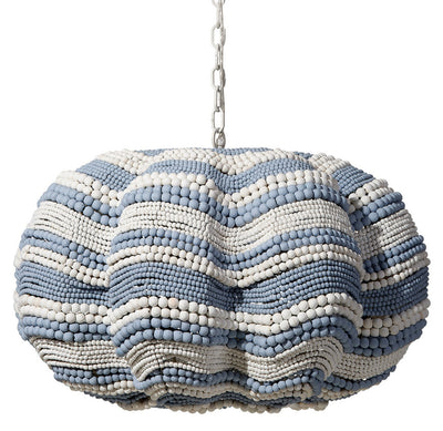 Jamie Young Co - 5CLAM-XLBL - Chandelier - Clamshell - Blue, White