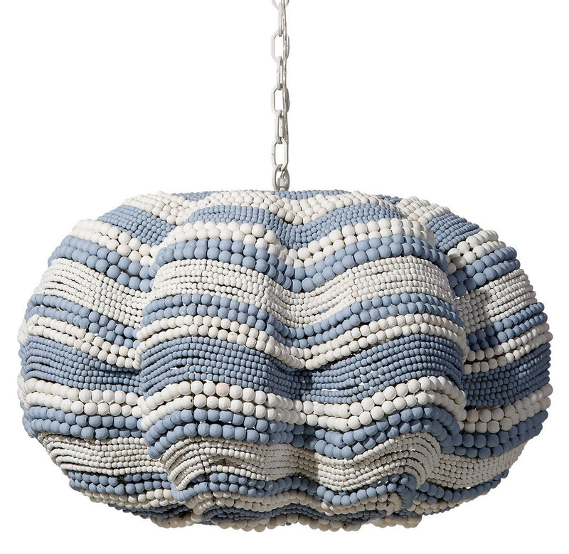Jamie Young Co - 5CLAM-XLBL - Chandelier - Clamshell - Blue, White