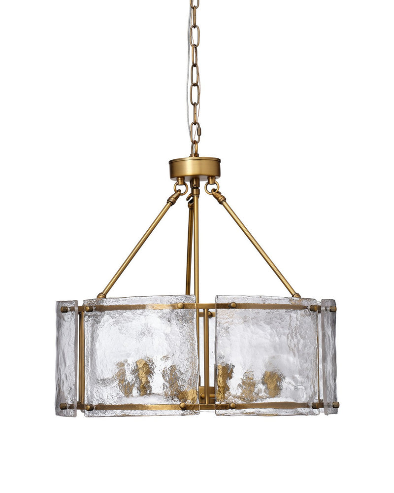 Jamie Young Co - 5GLEN-LGAB - Chandelier - Glenn - Antique Brass, Clear Glass