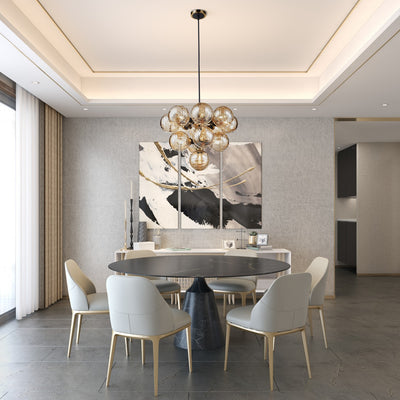 Artcraft - AC11872AM - 13 Light Chandelier - Gem - Black and Brushed Brass