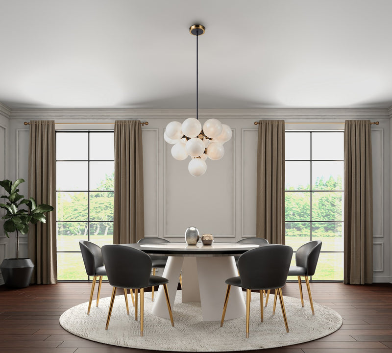 Artcraft - AC11872SW - 13 Light Chandelier - Gem - Black and Brushed Brass