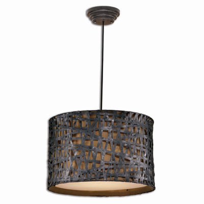 Uttermost - 21104 - Three Light Pendant - Alita - Rust Black w/Aged Silver Undertones