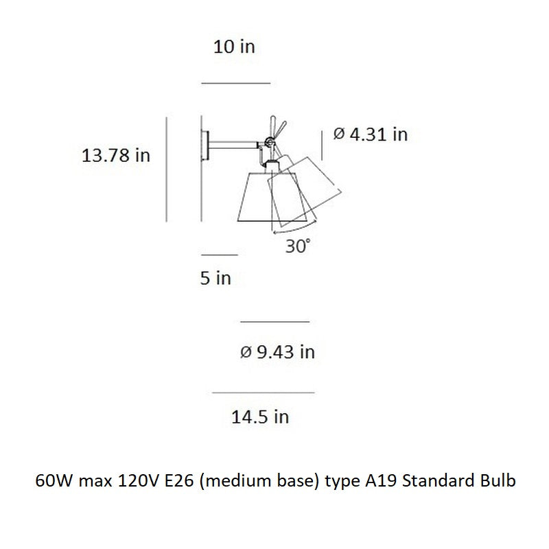 Tolomeo Shade Wall Light