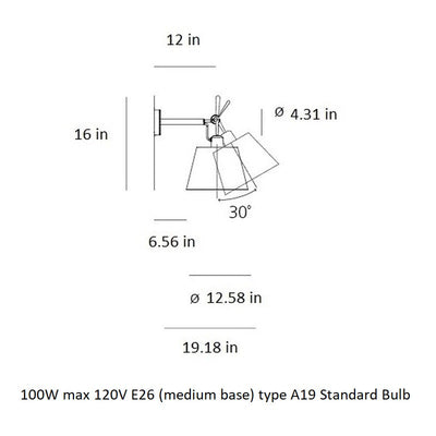 Tolomeo Shade Wall Light