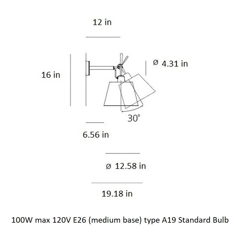 Tolomeo Shade Wall Light
