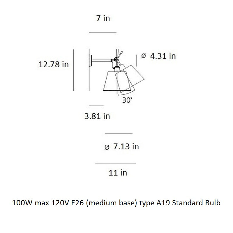 Tolomeo Shade Wall Light