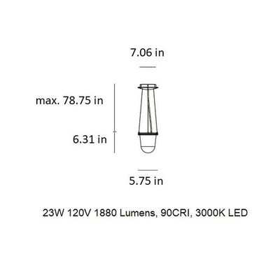Tolomeo Outdoor LED Lantern Suspension