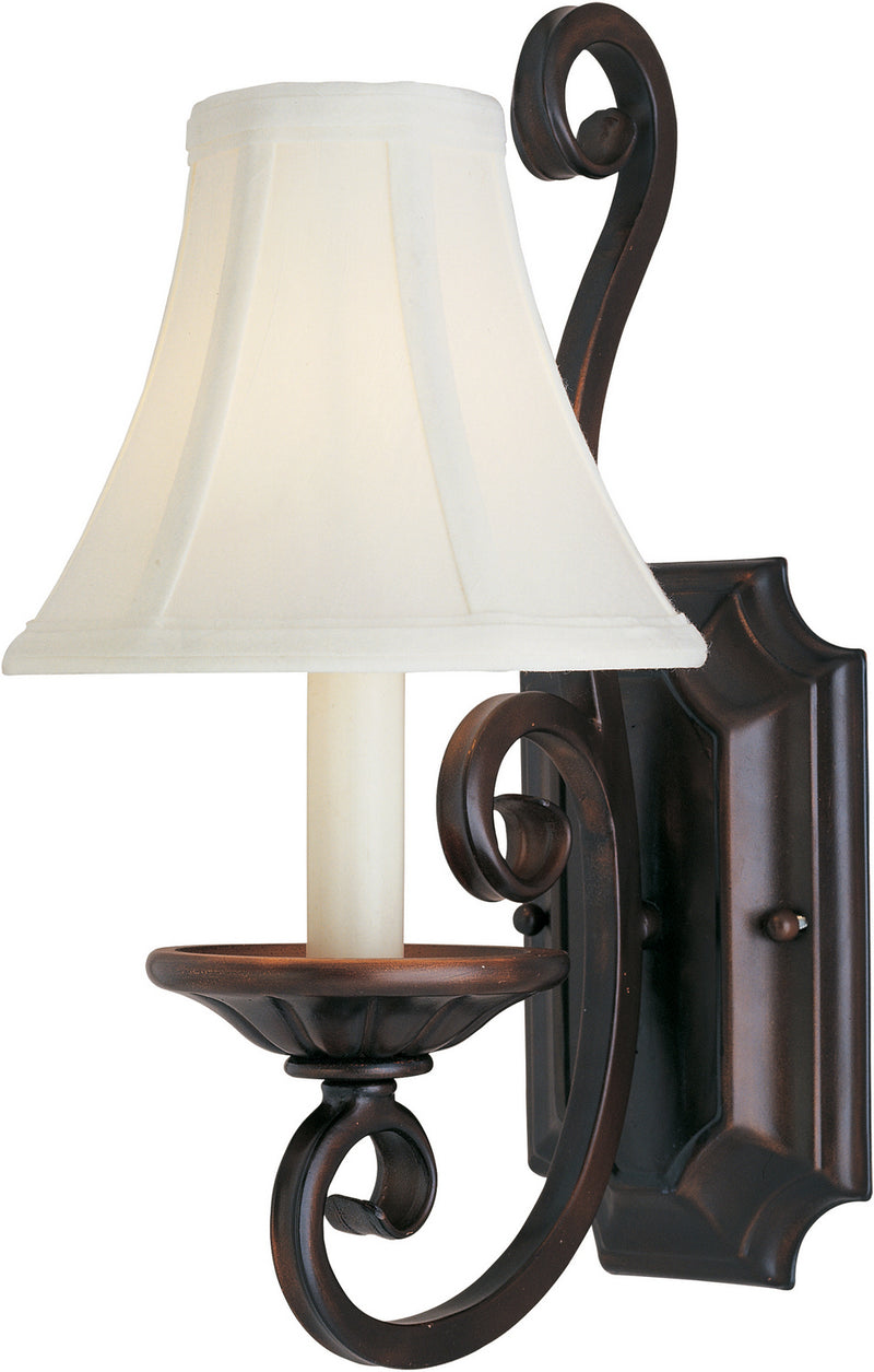 Maxim - 12217OI/SHD123 - One Light Wall Sconce - Manor - Oil Rubbed Bronze