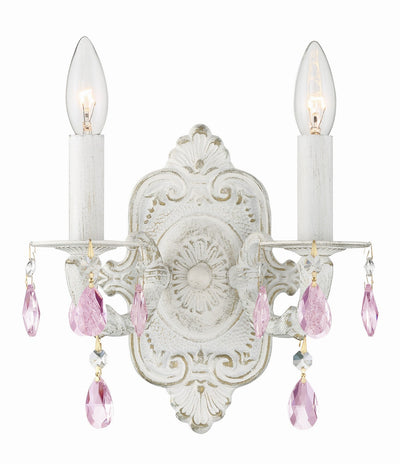 Crystorama - 5022-AW-RO-MWP - Two Light Wall Mount - Paris Market - Antique White