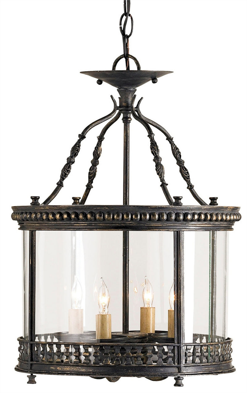 Currey and Company - 9045 - Four Light Lantern - Grayson Small Lantern - French Black