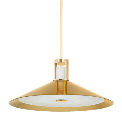 Hudson Valley - 3028-AGB - LED Pendant - Clermont - Aged Brass