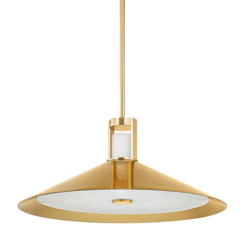 Hudson Valley - 3028-AGB - LED Pendant - Clermont - Aged Brass