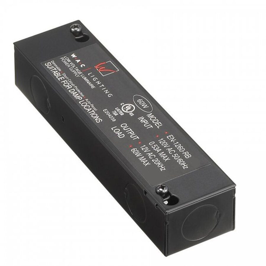 12V Enclosed Electronic Remote Transformer - EN-1260-RB2 by W.A.C ...