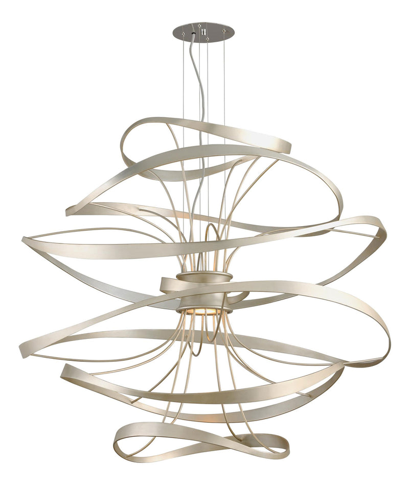 Corbett Lighting-213-44-SL/SS-Silver Leaf