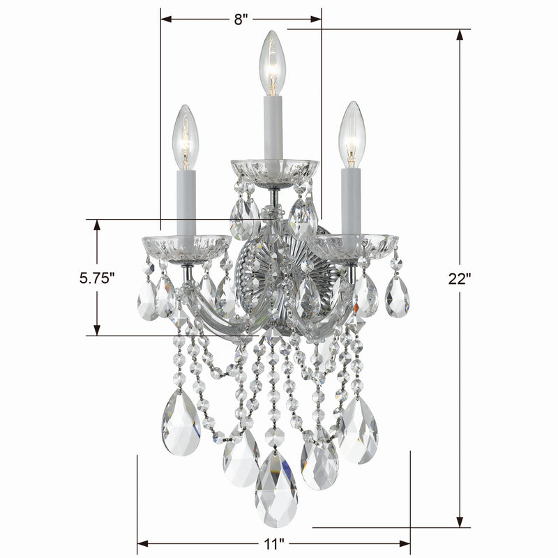 Maria Theresa Triple Sconce