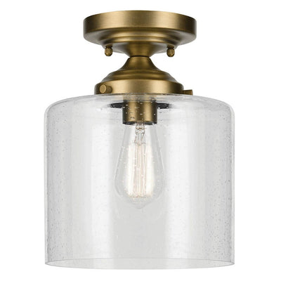 Kichler - 44033NBR - One Light Semi Flush Mount - Winslow - Natural Brass