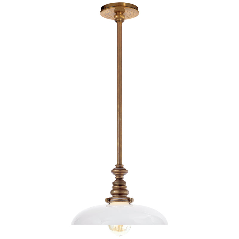 Visual Comfort Signature - SL 5125HAB-WG2 - One Light Pendant - Boston - Hand-Rubbed Antique Brass