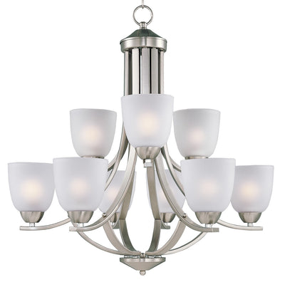 Maxim - 11226FTSN - Nine Light Chandelier - Axis - Satin Nickel