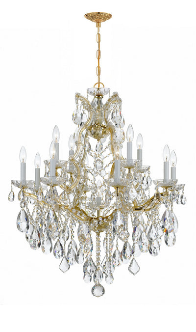 Crystorama - 4413-GD-CL-MWP - 13 Light Chandelier - Maria Theresa - Gold