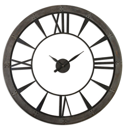 Uttermost - 06084 - Wall Clock - Ronan - Dark Rustic Bronze w/Rust Gray