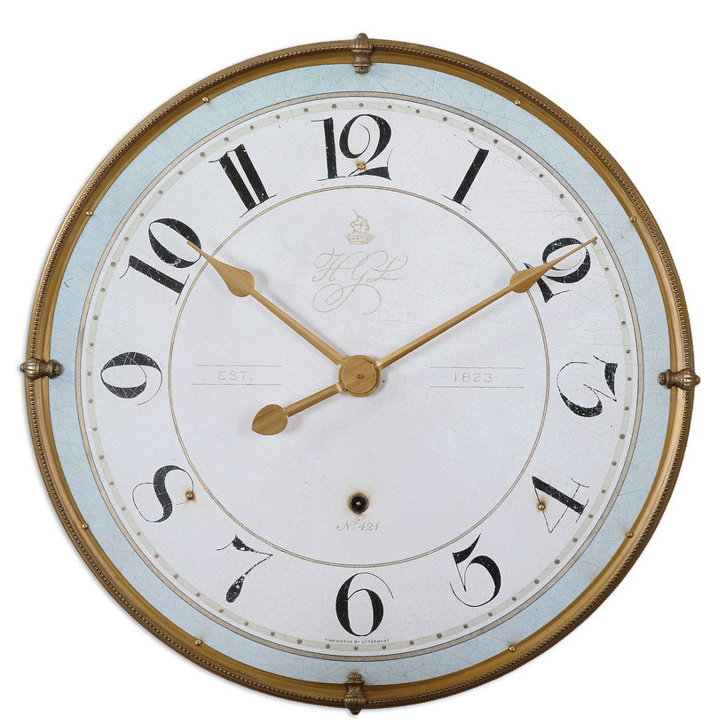 Uttermost - 06091 - Wall Clock - Torriana - Antiqued Gold
