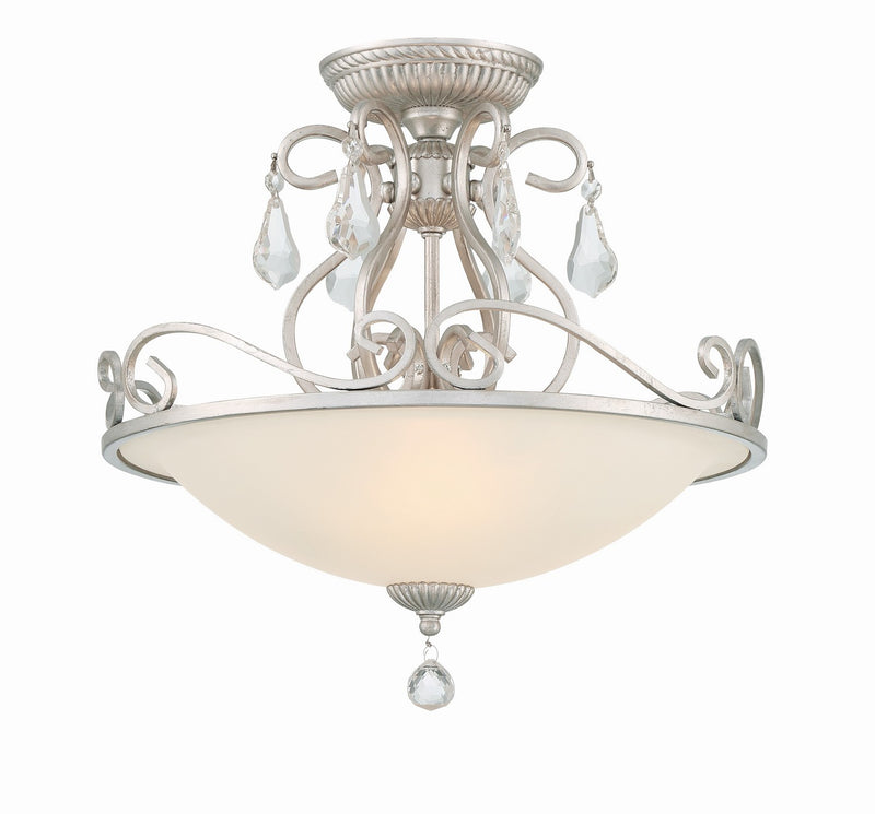 Crystorama - 5010-OS-CL-MWP - Three Light Ceiling Mount - Ashton - Olde Silver